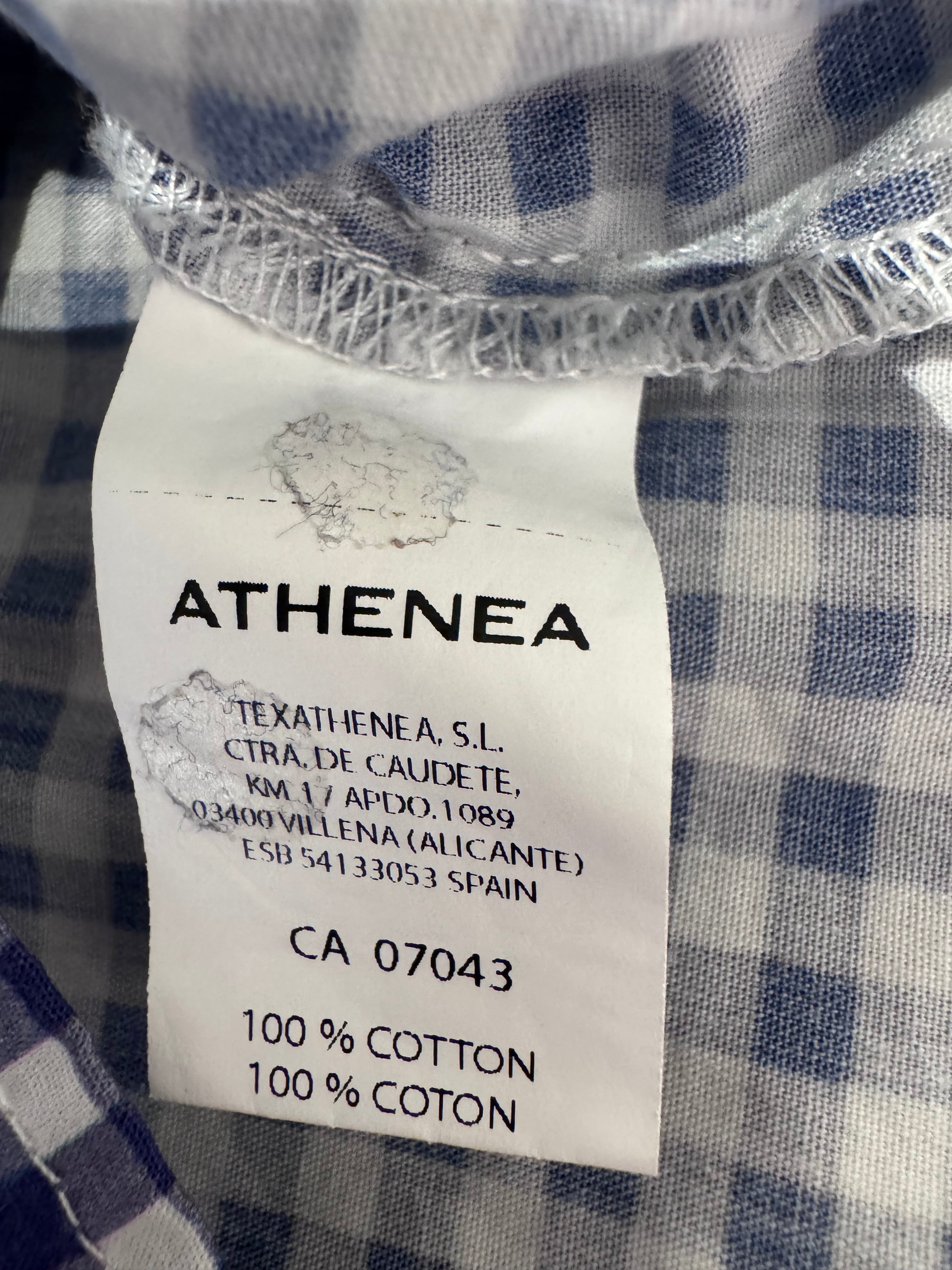 Chemise vichy bleu Athenea, L