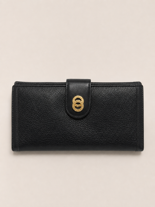 Portefeuille cuir noir, Bvlgari