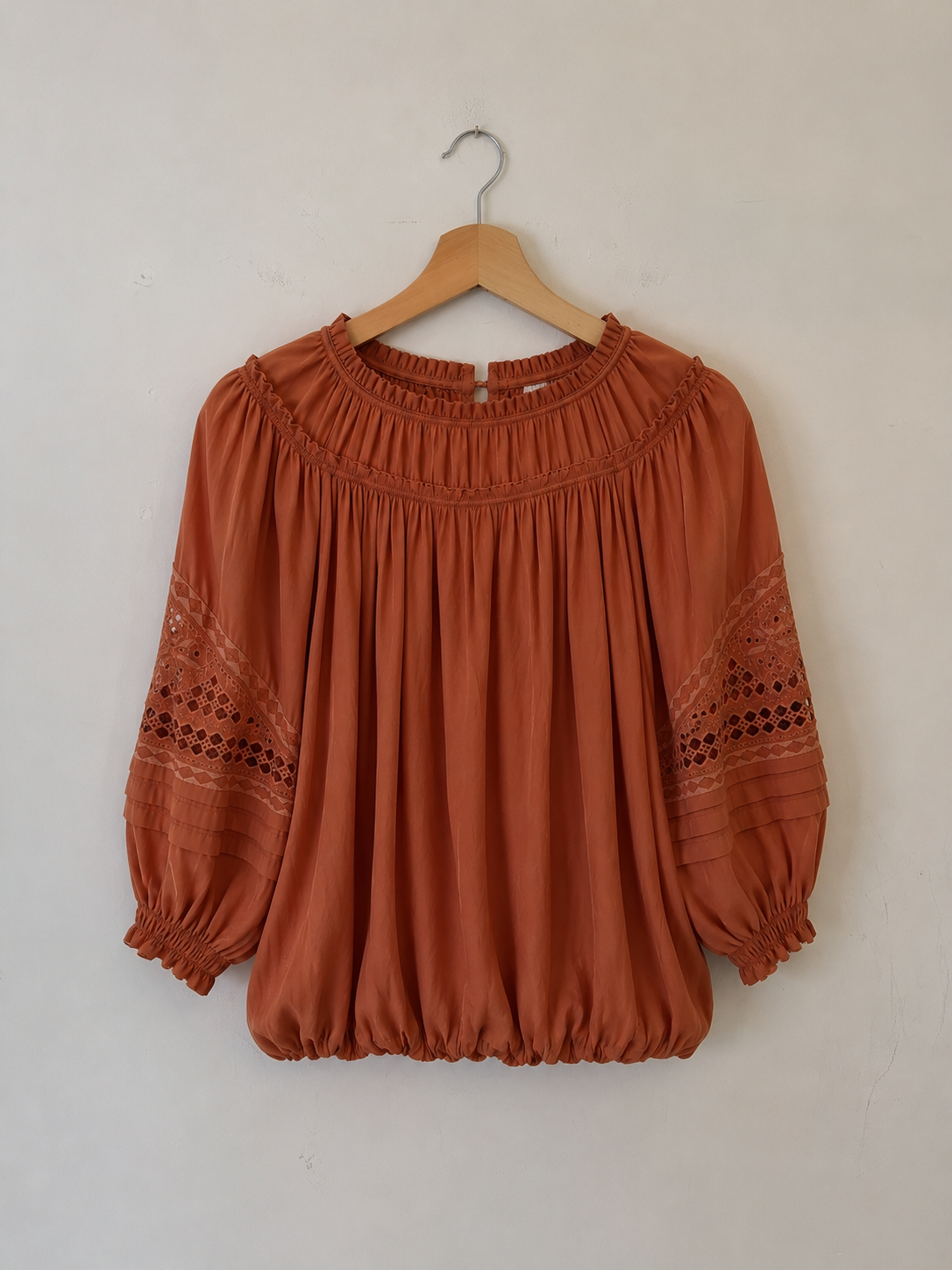 Blouse soie terracotta, Ramy Brook
