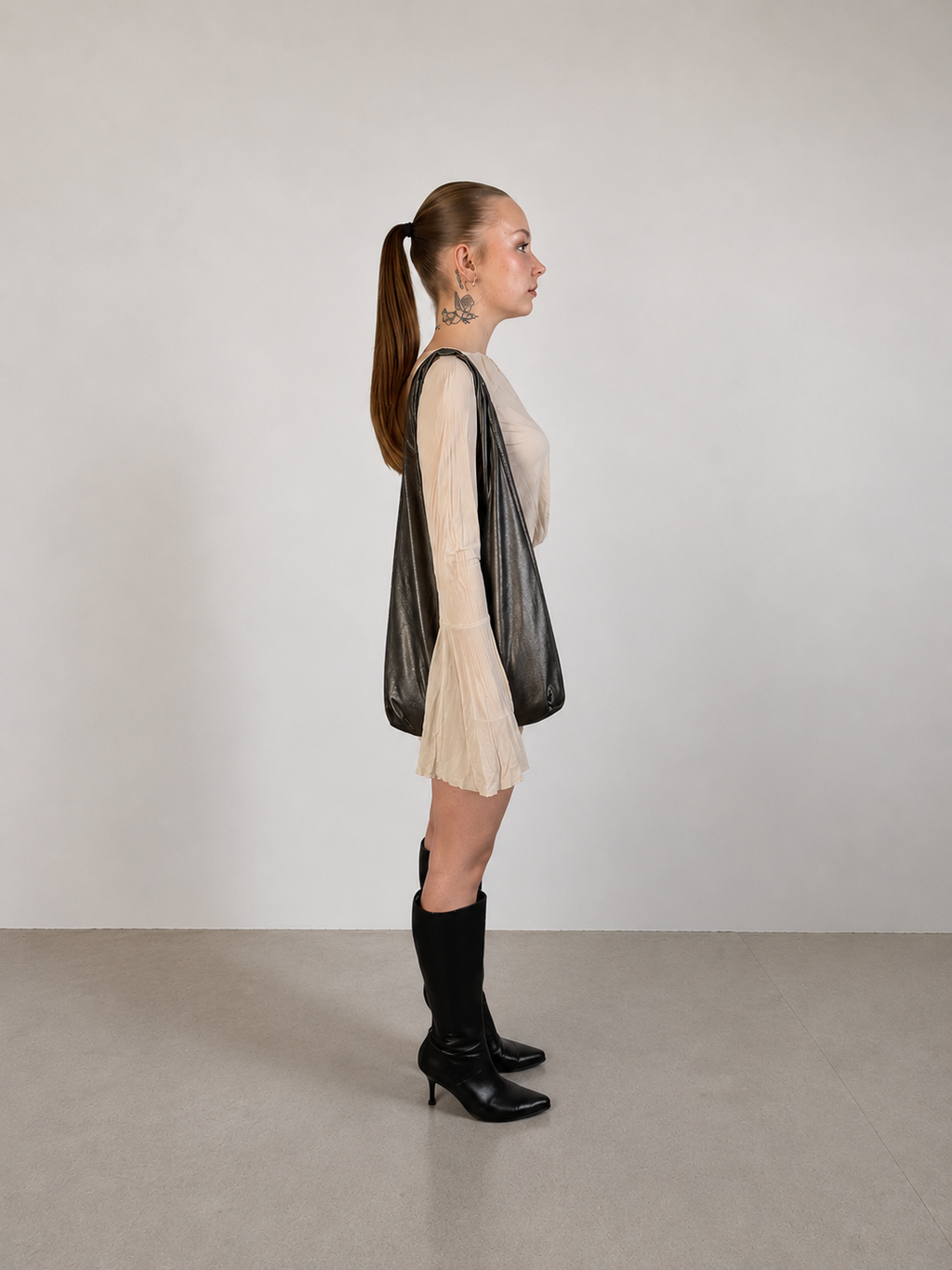 Haut upcyclé Sable - Pièce unique