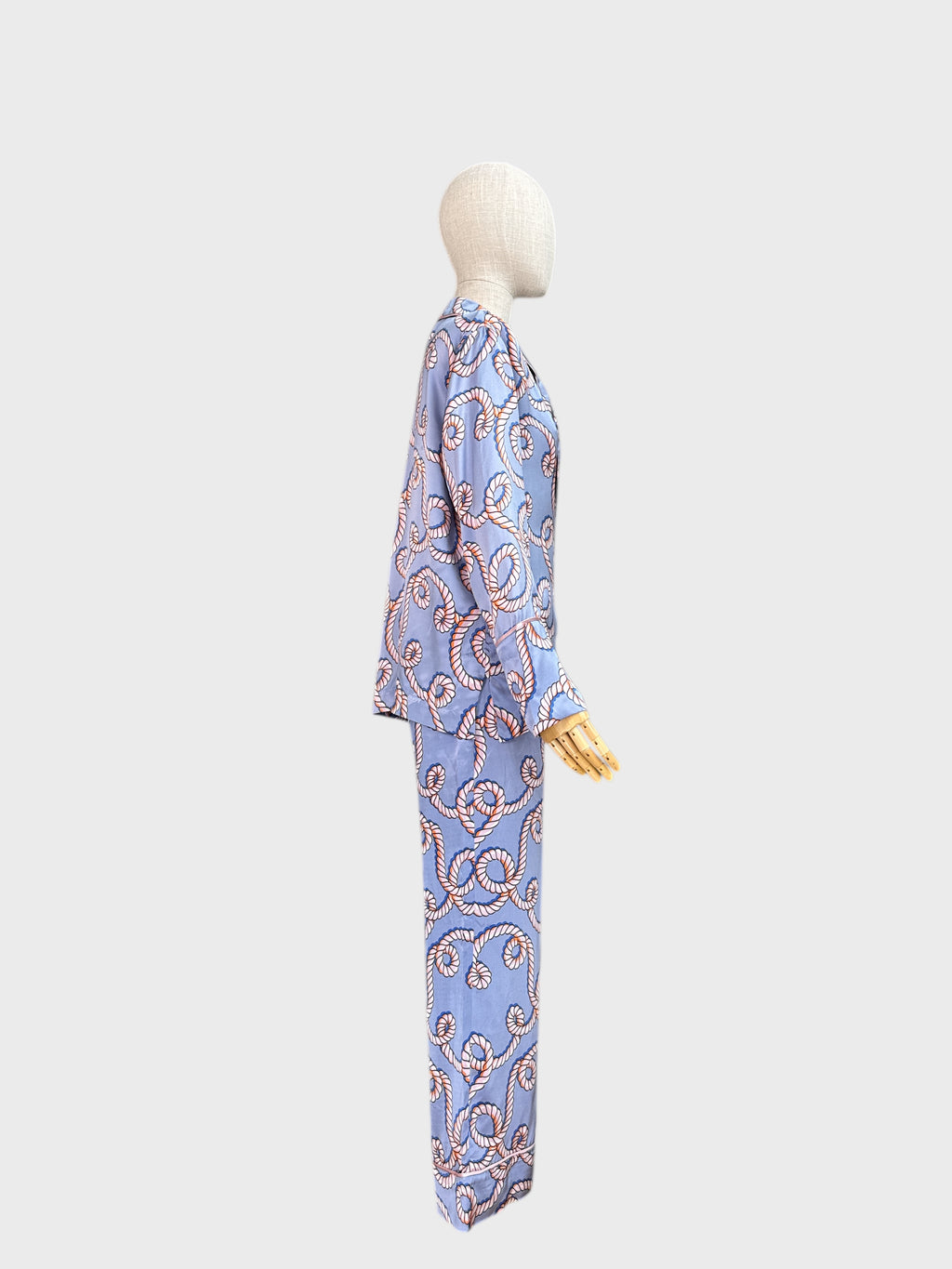 Pyjama 100% soie mauve et rose Hesper Fox, M