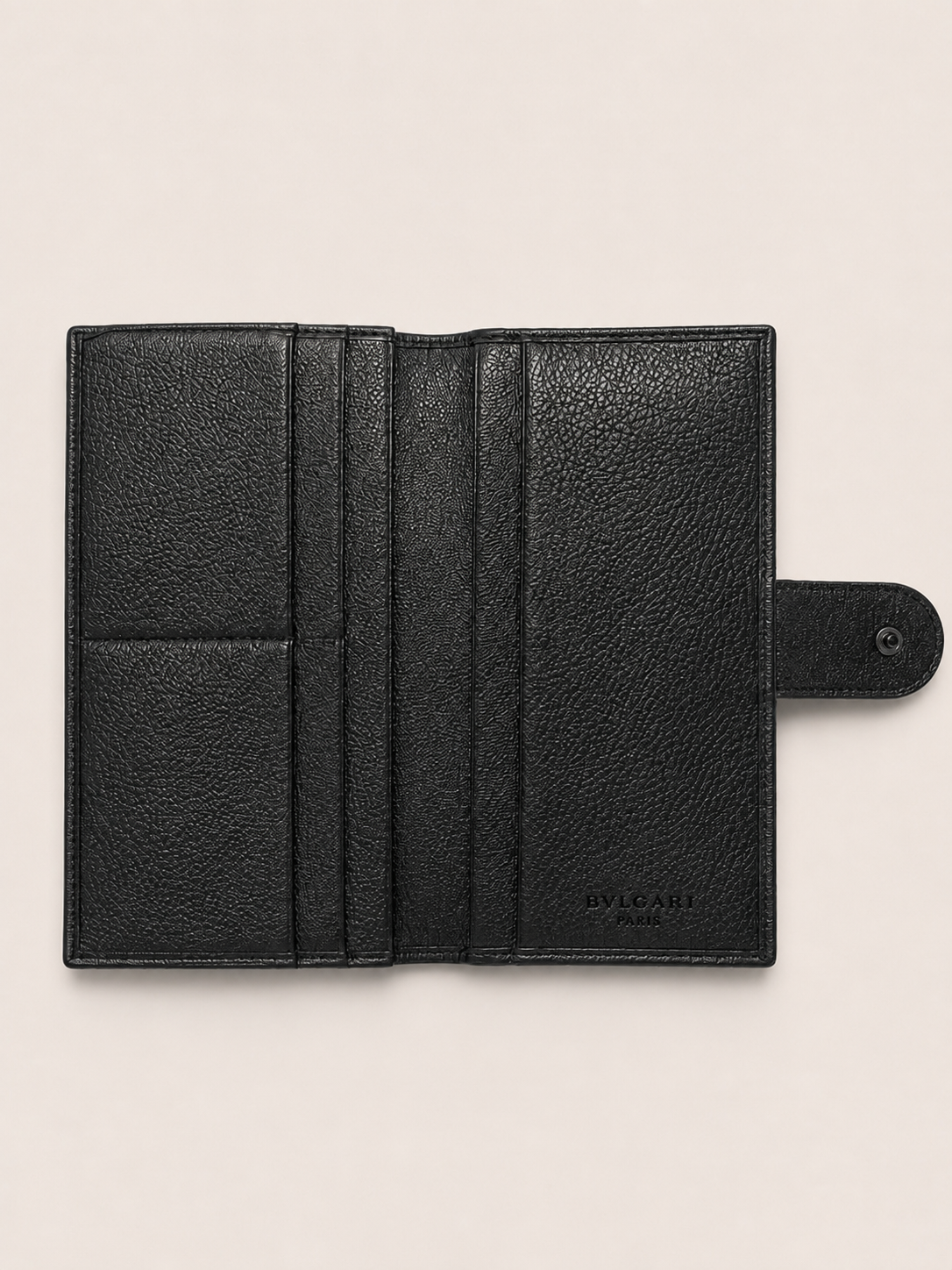 Portefeuille cuir noir, Bvlgari