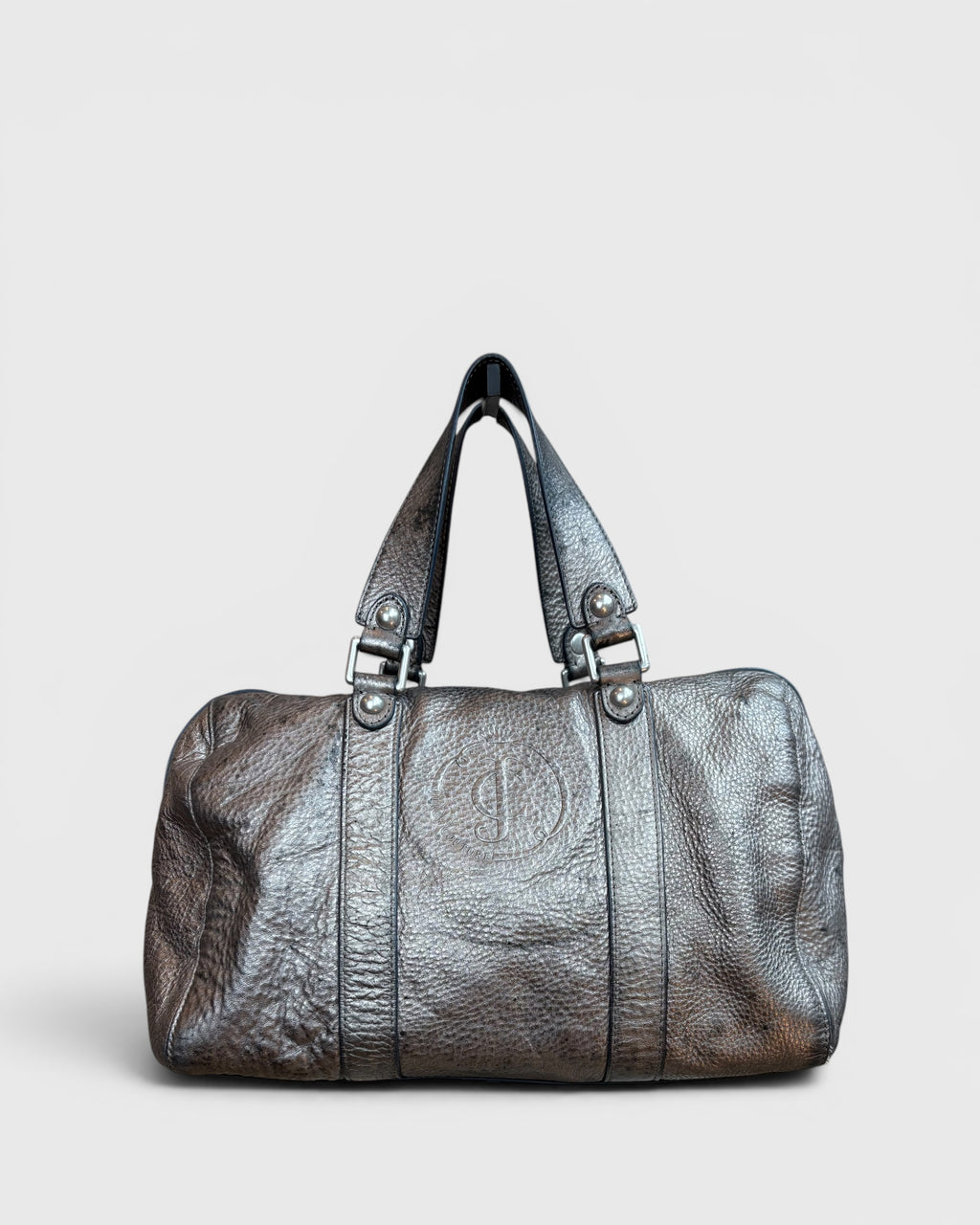 Metallic leather bowling bag, Juicy Couture