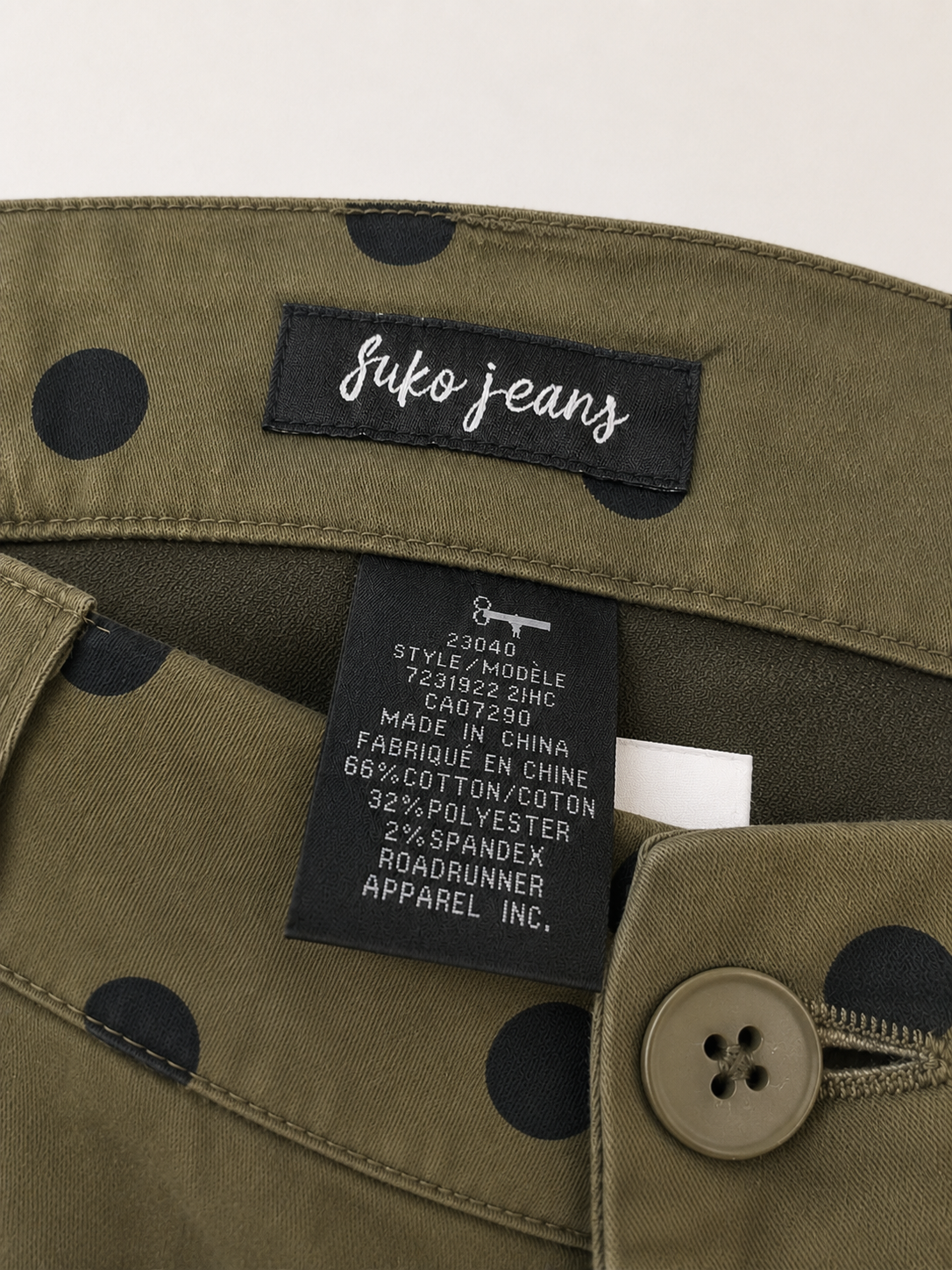 Pantalon capri à pois Suko Jeans