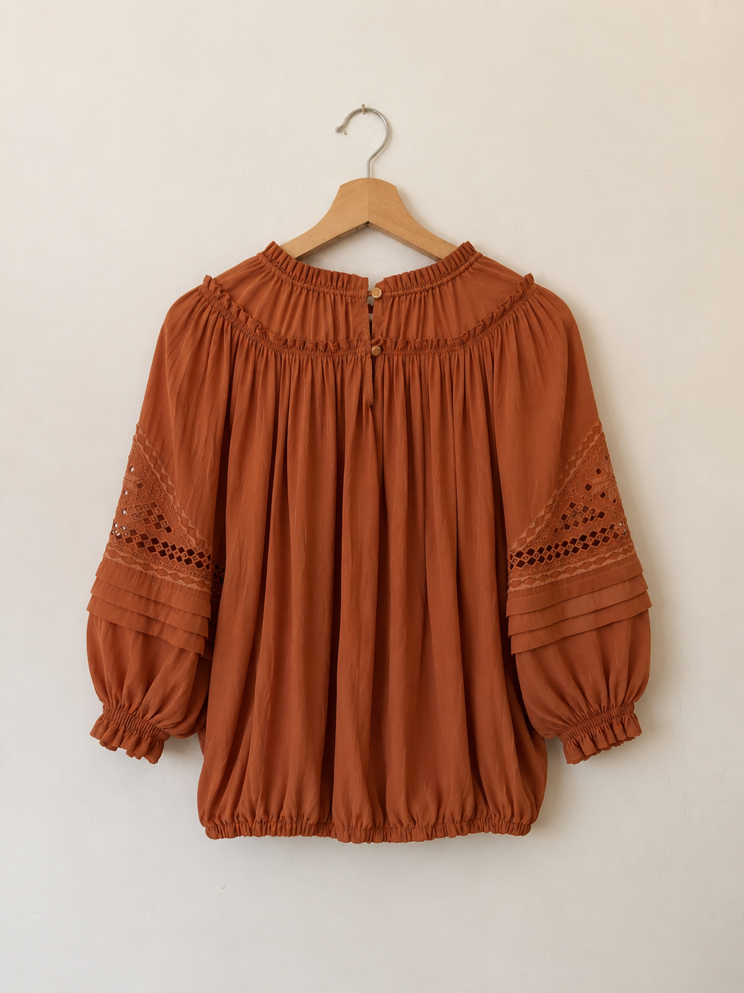 Blouse soie terracotta, Ramy Brook
