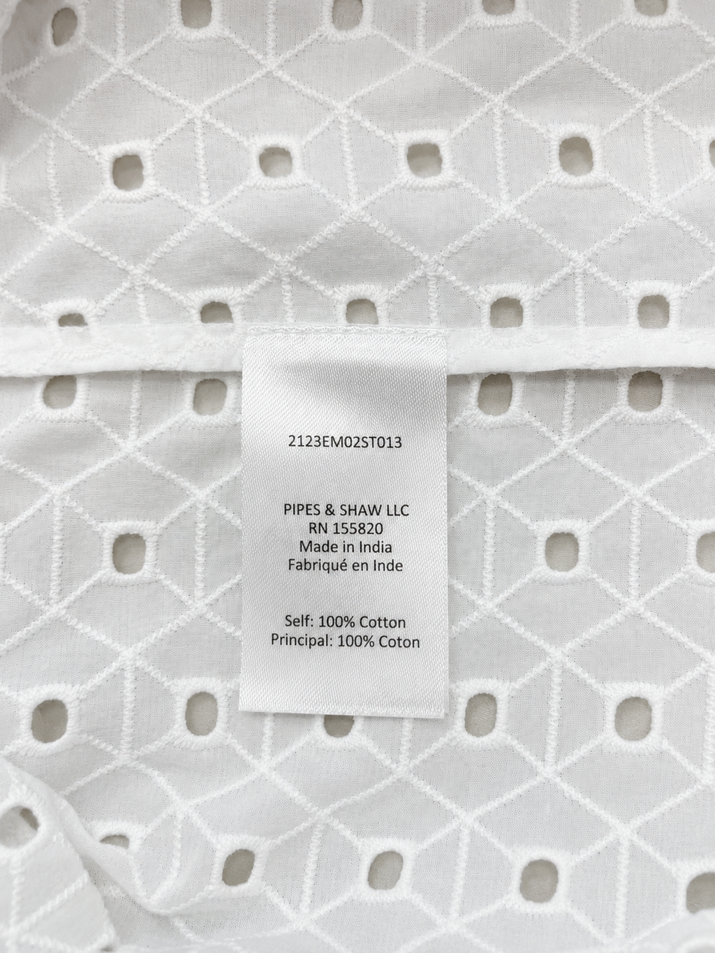 Blouse broderie anglaise blanche, Veronica Beard