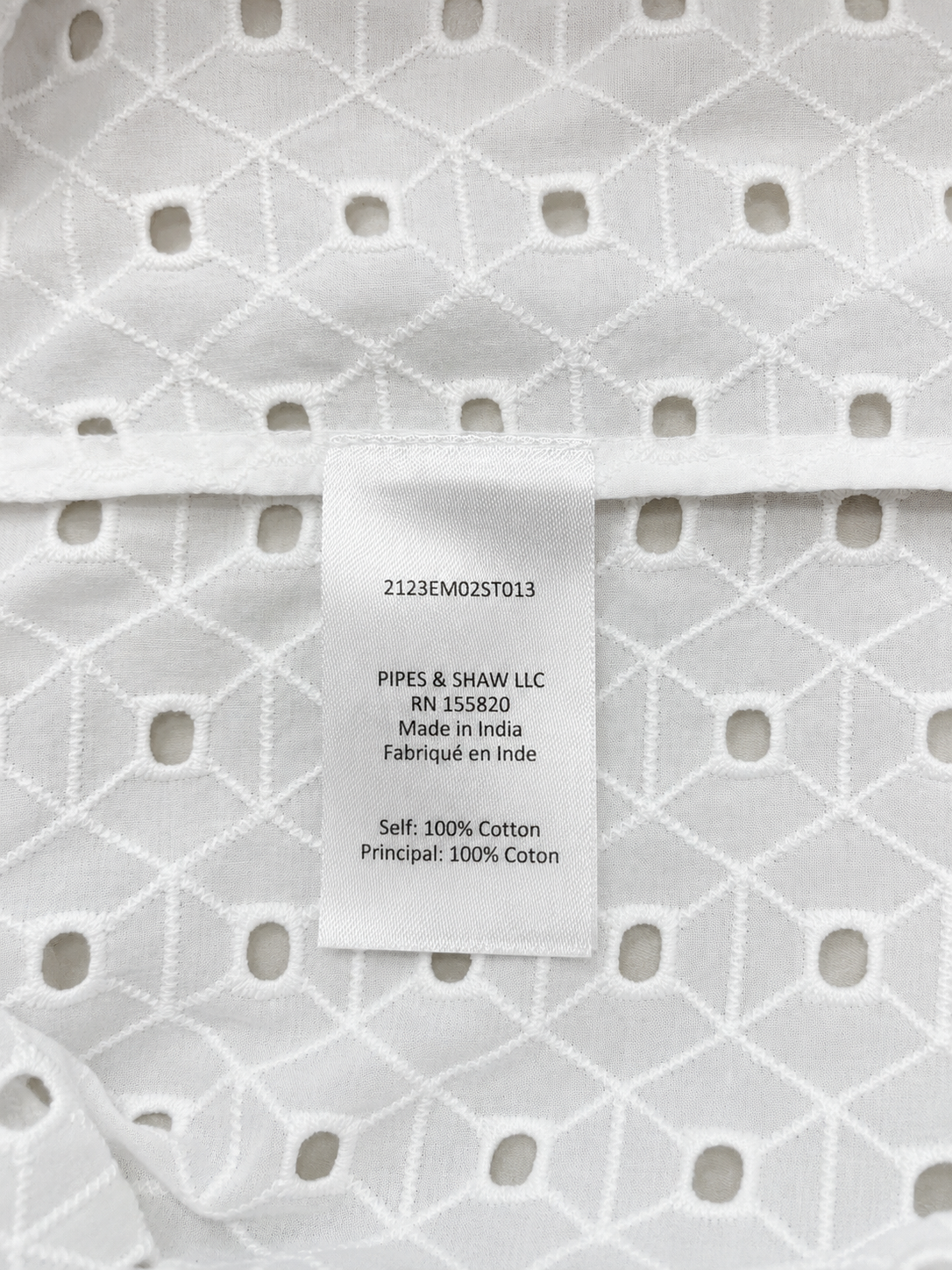 Blouse broderie anglaise blanche, Veronica Beard