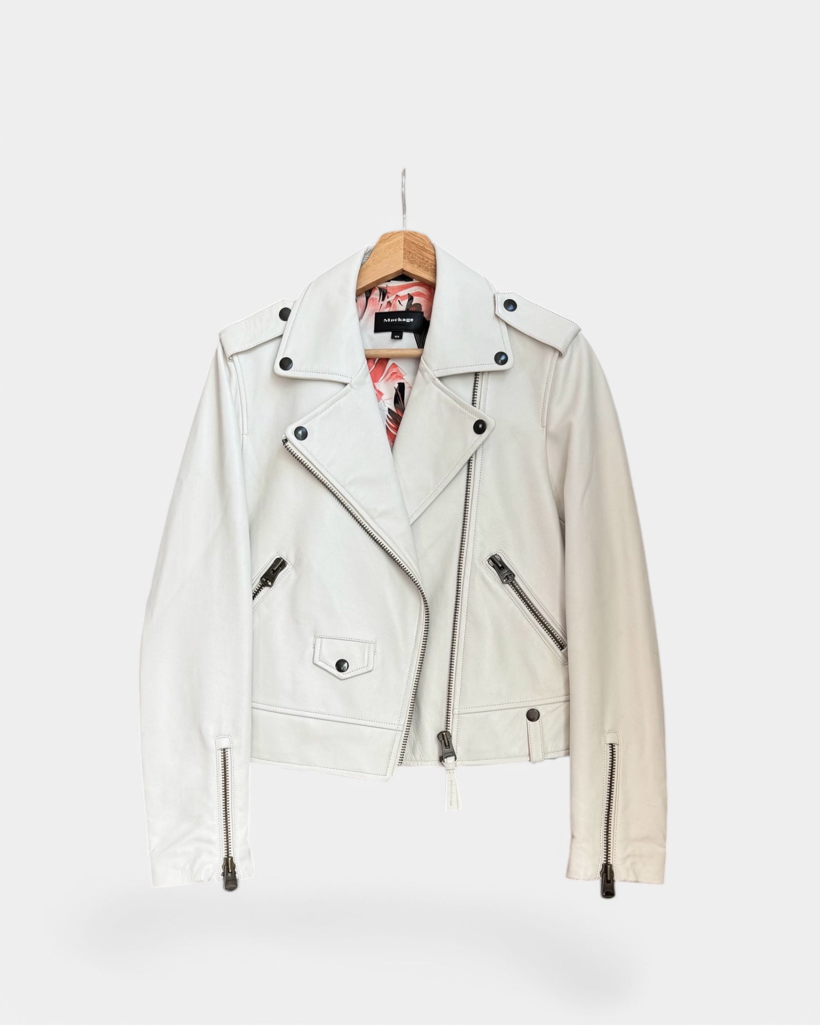 Perfecto blanc en cuir Mackage, M