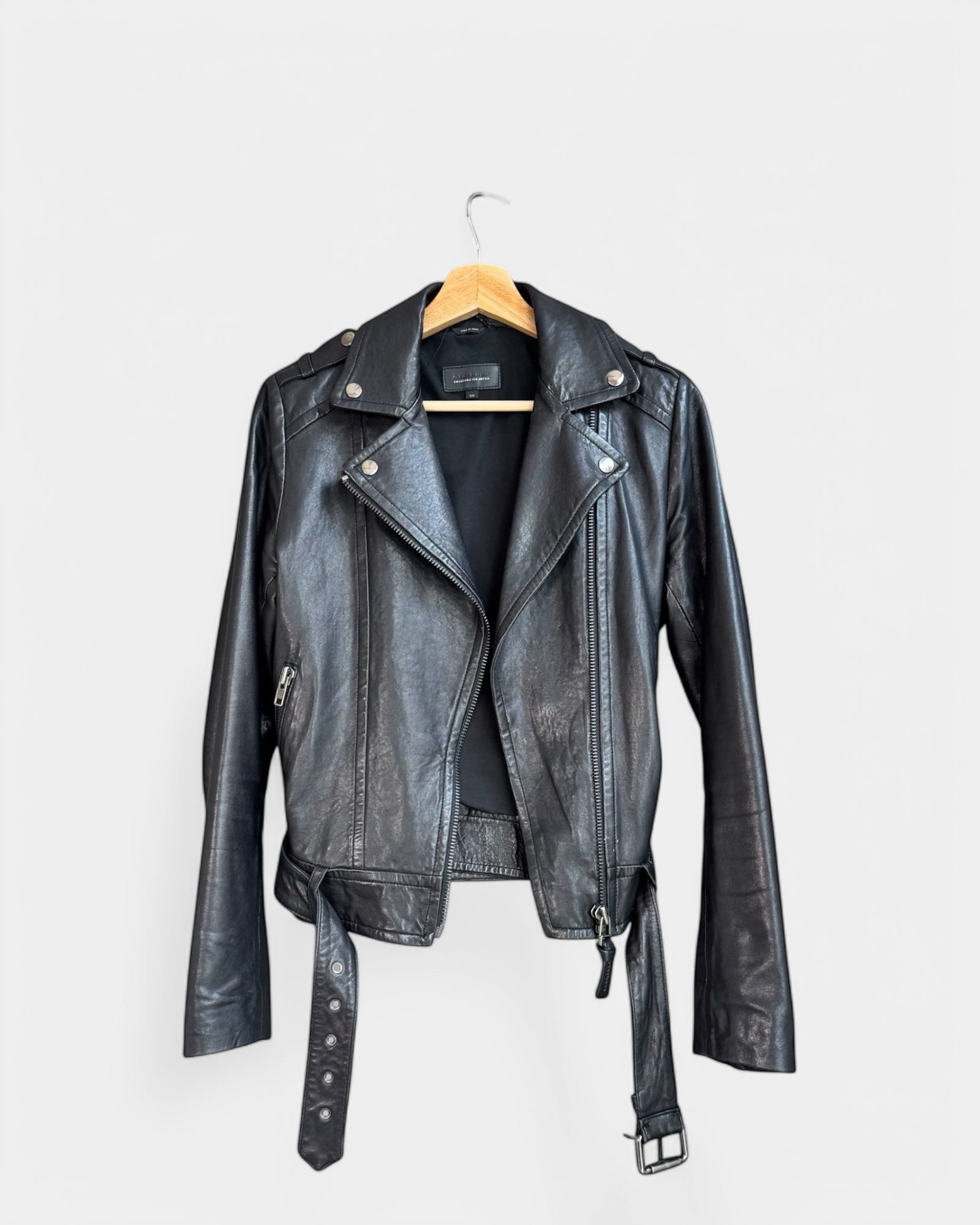 Veste de cuir noire Mackage , S
