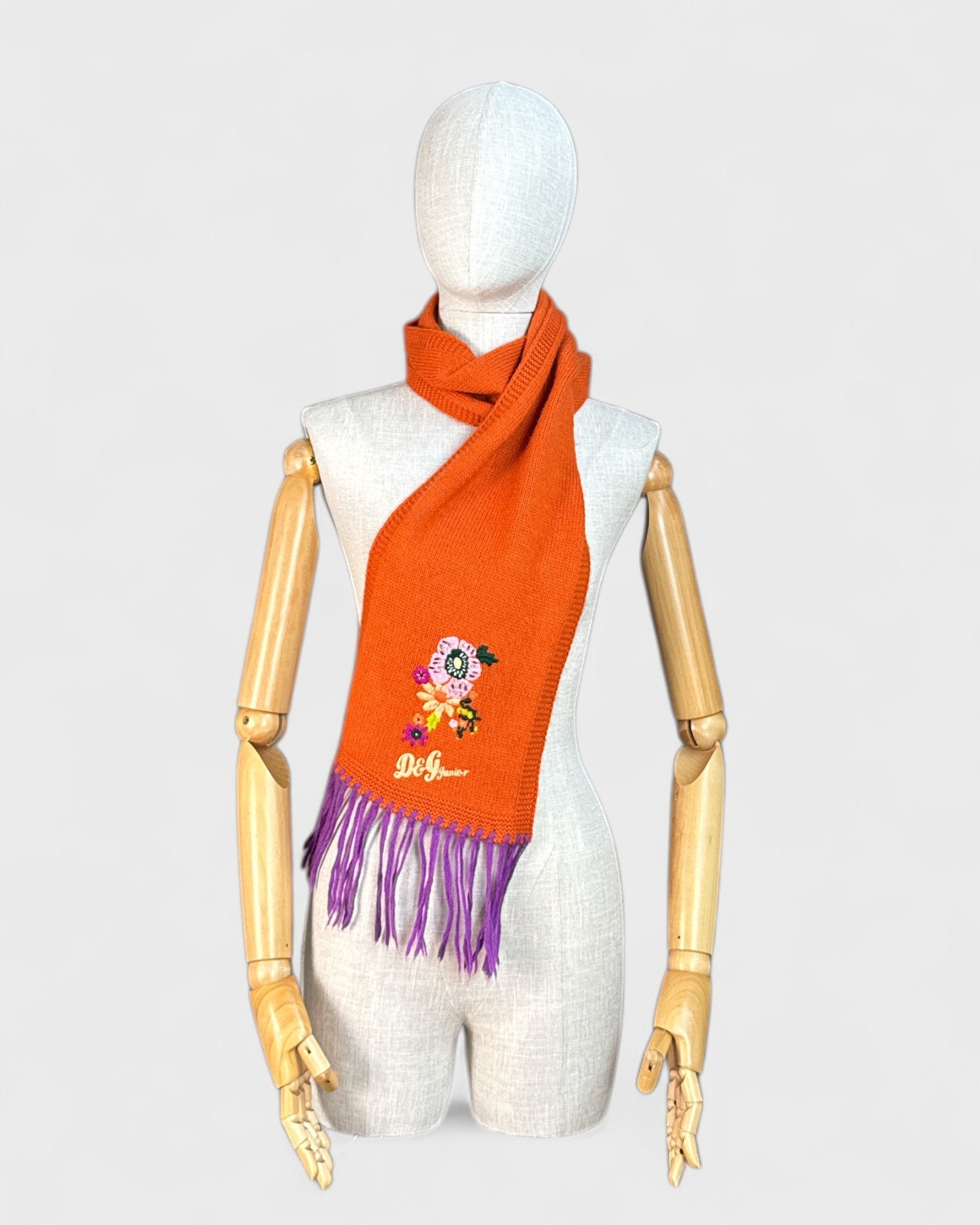 Foulard brodé Orange D&G Junior