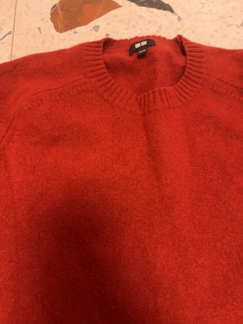 Uniqlo 100% Wool Red Sweater, XL
