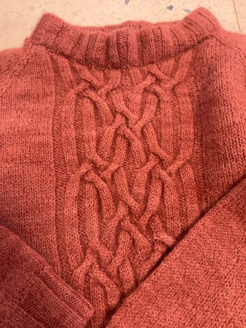 Pink knit sweater, M